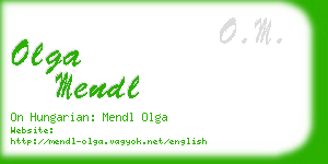 olga mendl business card